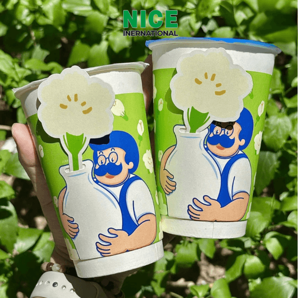 Ly giấy 2 lớp kèm Sticker