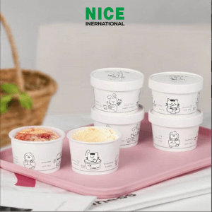 Ly giấy đựng kem nắp giấy