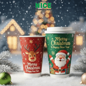 Ly giấy kim tuyến Noel