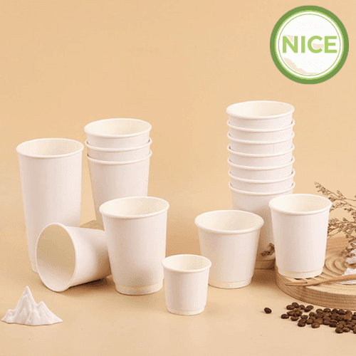 Ly giấy trắng trơn / Cốc giấy trắng trơn in ấn logo giá tốt