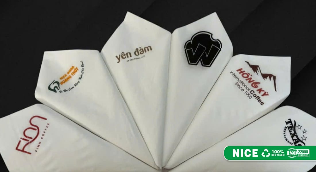 Khan Giay In Logo Tro Thu Dac Luc Cho Moi Khong Gian Am Thuc