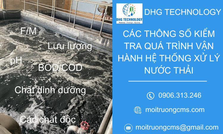 cac thong so kiem tra van hanh he thong xu ly nuoc thai