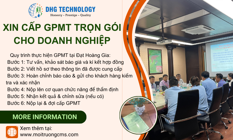 dat hoang gia xin cap giay phep moi truong tron goi cho doanh nghiep