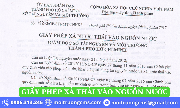 giay phep xa thai vao nguon nuoc